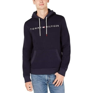 Sudadera Con Capucha Tommy Hilfiger Logo Para Hombre Azul Marino