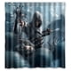thumbnail image 1 of Cortina de ducha de héroe de Assassin's Creed, juego de cortina de baño con ganchos, tamaño 66 x 72 pulgadas, 1 of 3