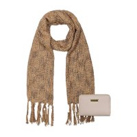 Kubayoff - Kenneth Cole - Pack Bufanda Camel + Billetera Trifold Beige