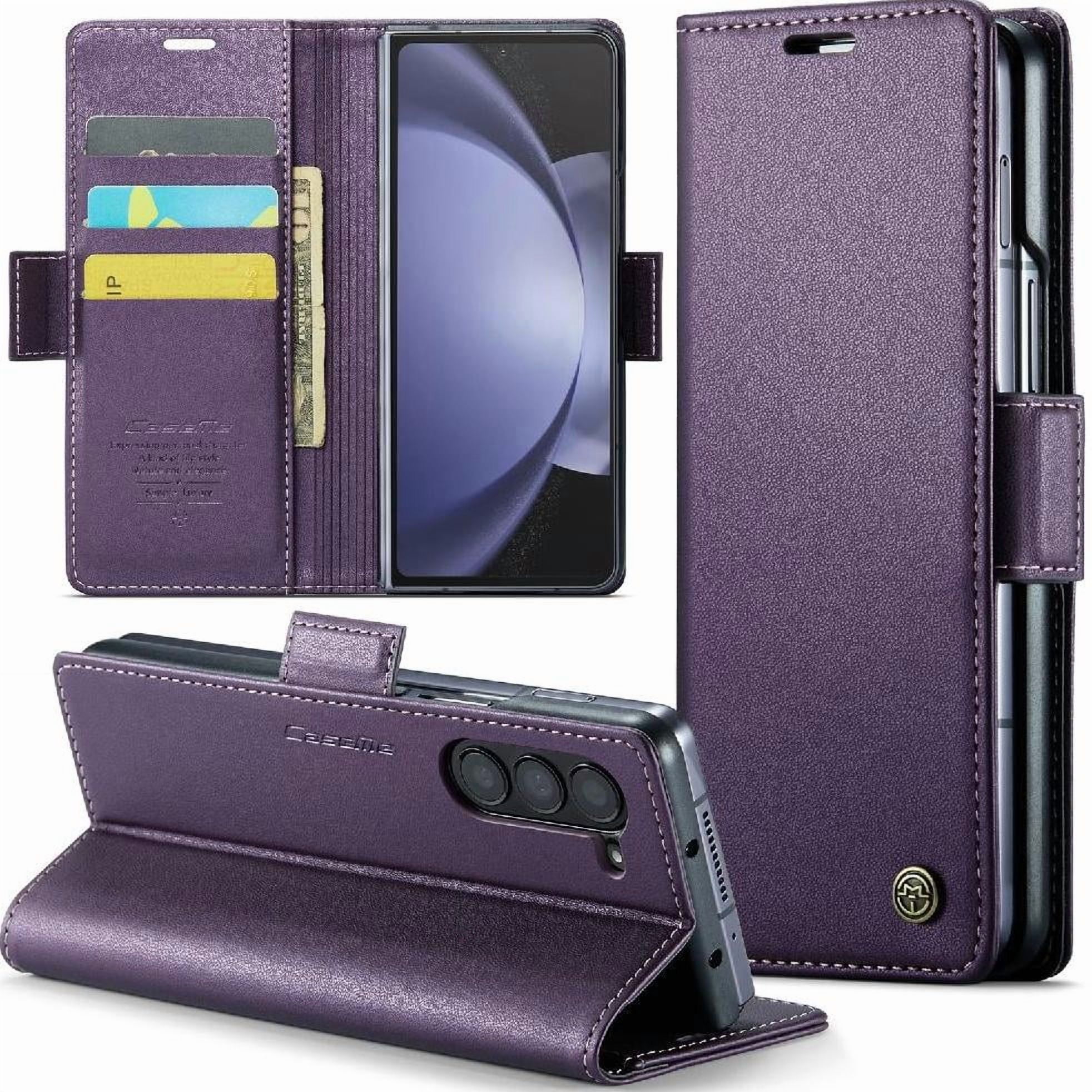 Caseme Tipo Cartera Samsung Galaxy Z Fold 6 5g Con Cierre Magnético, Rfid, Tarjetero, Soporte, Carga Inalámbrica