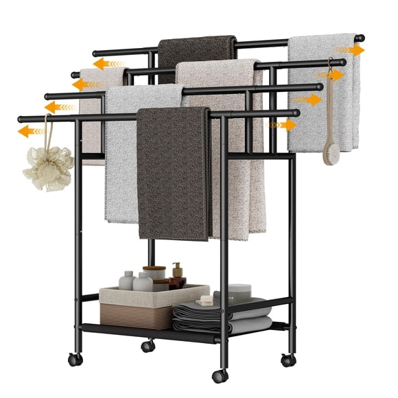 Porta toallas Homeiju de 4 niveles ajustable negro