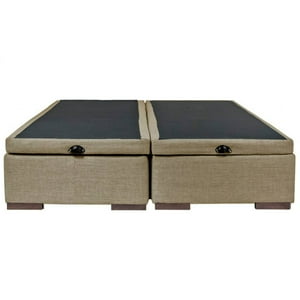 Bloccare - Base Baul 2 Plazas Beige - Largo 190 Cm Con Patas De 4.5 Cm