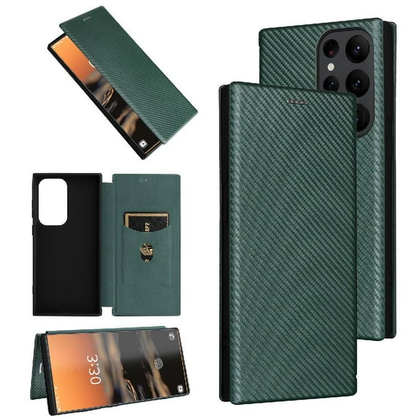 Funda Flip para FOXDOCK Samsung Galaxy S23 ultra - Funda magnética de negocios, funda protectora delgada