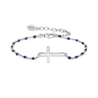 Heshpaws - Brazalete Cruz Religiosa De Plata De Ley
