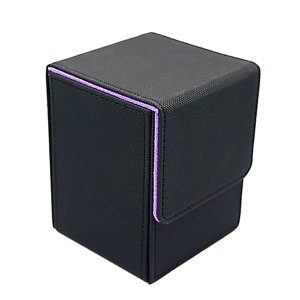Magideal - Estuche Protector Para Baraja De Cartas, De Piel Sintética, Para Guardar Más De 100 Cartas. Negro