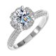 thumbnail image 1 of Anillos de Moissanita de Oro Blanco de 18K de 1 Quilate para Mujer Regalo Color D VVS1 Anillos de Diamante Anillos de Plata Esterlina S925 Joyería Anillos de Compromiso de Moissanita con Certificado, 1 of 8