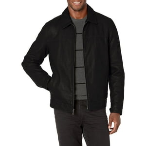 Chaqueta Tommy Hilfiger Classic De Piel Sintética Para Hombre, Color Negro
