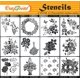 thumbnail image 1 of Plantilla de esténcil CrafTreat de flores para pintar sobre madera y tela, 1 of 5