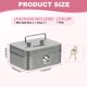 thumbnail image 2 of Caja de Efectivo Pequeña, Caja Fuerte Mini Caja de Ahorro de Dinero con Llaves para Efectivo Relojes Joyas Artículos Personales, Gris, 2 of 6
