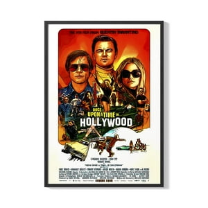 Creango - Cuadro Poster Enmarcado Once Upon A Time In Hollywood Decorativo