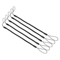 Bothyi - Cordón De Sujeción Para Bolígrafos Táctiles, Cuerda Colgante, Correas De Resorte En Espiral Negras, 20Cm, 5 Piezas