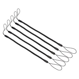Bothyi - Cordón De Sujeción Para Bolígrafos Táctiles, Cuerda Colgante, Correas De Resorte En Espiral Negras, 20Cm, 5 Piezas
