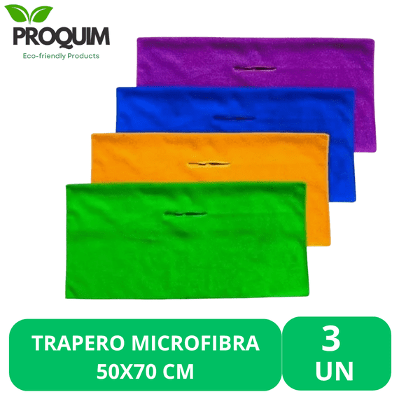 Trapero Microfibra con ojal 50x70 3 Unidad