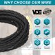 thumbnail image 3 of Uxcell 32.8Ft Cable Cubierto de Tela Trenzada, 18/3 Cable Eléctrico Cubierto de Tela, Negro, 3 of 7