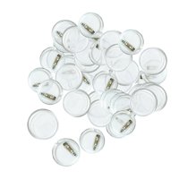 Magideal - 100 Pines De Insignia De Acrílico, Forma Forma Forma Forma , Hechos , Duraderos, Portátiles, Para Niños, Para Insignias De Bricolaje, Fiestas, Papeles , 25Mm 25 Mm