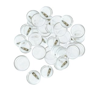 Magideal - 100 Pines De Insignia De Acrílico, Forma Forma Forma Forma , Hechos , Duraderos, Portátiles, Para Niños, Para Insignias De Bricolaje, Fiestas, Papeles , 25Mm 25 Mm