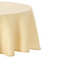 Sueño Blanco - Mantel Redondo Geom. Crema