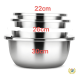 thumbnail image 3 of Set de 3 bowls de acero inoxidable profundos para cocina #2, 3 of 3