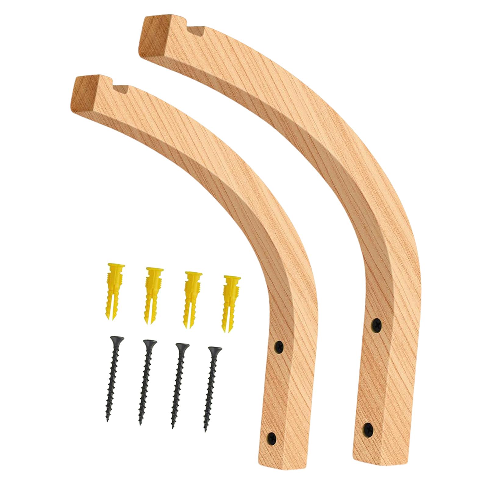 Magideal - 2 Ganchos Para Plantas De Pared, Colgador De Plantas Para Porche, Soporte De Madera Versátil Para Plantas, Soportes Para Plantas Colgantes Para Cestas