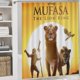 thumbnail image 5 of Mufasa-theme 4-Piece Shower Curtain Set with Rugs, Waterproof Bathroom Decor Set Includes Bath Mat, U-Shaped Rug, Toilet Lid Cover and Curtain with Hooks, 5 of 6