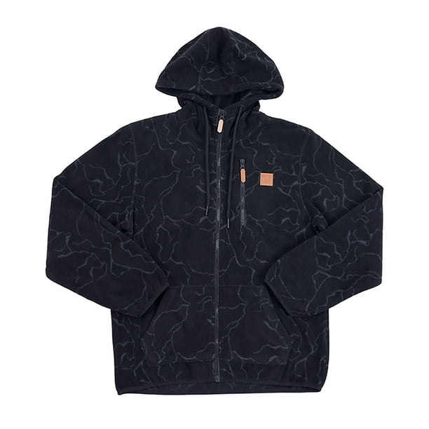 Poleron Niño Teen Polar Full Print Negro Corona