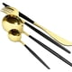 thumbnail image 3 of XmhyTop Juego de Cubiertos de Cocina de 24 Piezas, Inoxidable, Color Oro Negro, Ideal para Hogares y Eventos, 3 of 5