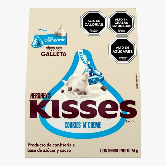 Chocolate Kisses Galleta y Crema Bolsa, 74 g