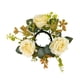 thumbnail image 2 of Portavelas De Corona De Velas De Rosas Artificiales Para Fiestas, Sala De Estar, Banquetes, Color Blanco, 2 of 3