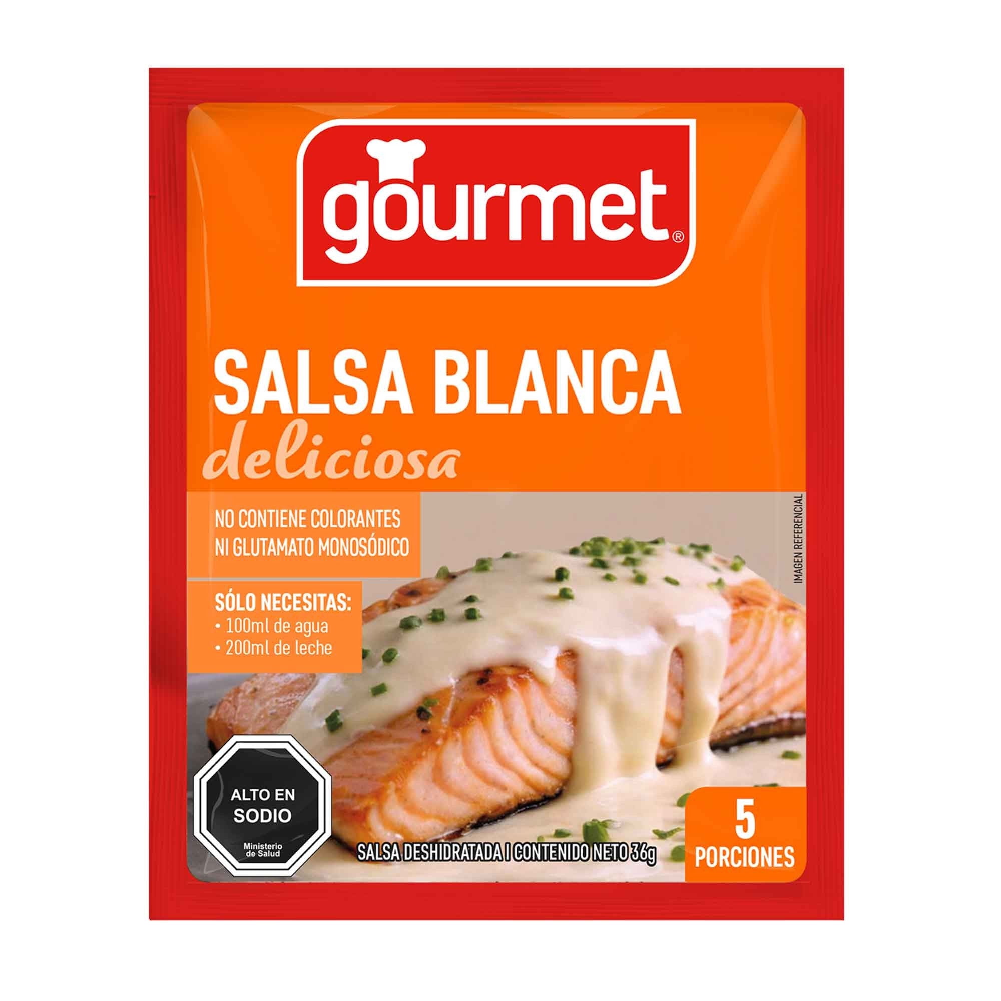 Salsa Blanca (5 Porciones) Sobre 36 g Gourmet