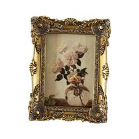 Magideal - Marco De Fotos Marco De Fotos Adornado Estilo Vintage Resina Decorativa Marco De Exhibición De Fotos Adorno Para Mesa Galería Pasillo Decoración De La
