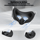 thumbnail image 3 of Compatible con Meta Quest 3S - Soporte de interfaz facial 3 en 1 con almohadilla de espuma de PU y juego de almohadillas nasales de silicona para accesorios de casco de RV-Negro, 3 of 6