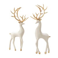 Bothyi - Estatua De Animal, Estatuas De Ciervos De Pie, Estatua De Ciervo Nórdico Para Escritorio, Hogar, Dormitorio