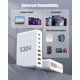 thumbnail image 3 of Cargador USB‑C SMSASOEO 530W de 8 puertos GaN IV – Carga rápida, 3 of 7
