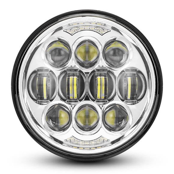 Faro LX-LIGHT LED Redondo 15 cm 80 W Aprobado DOT Plateado