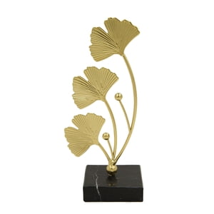 Bothyi - Escultura De Hojas De Metal Adorno De Hoja De Ginkgo Para Decoración De Sala De Estar Accent Stylec