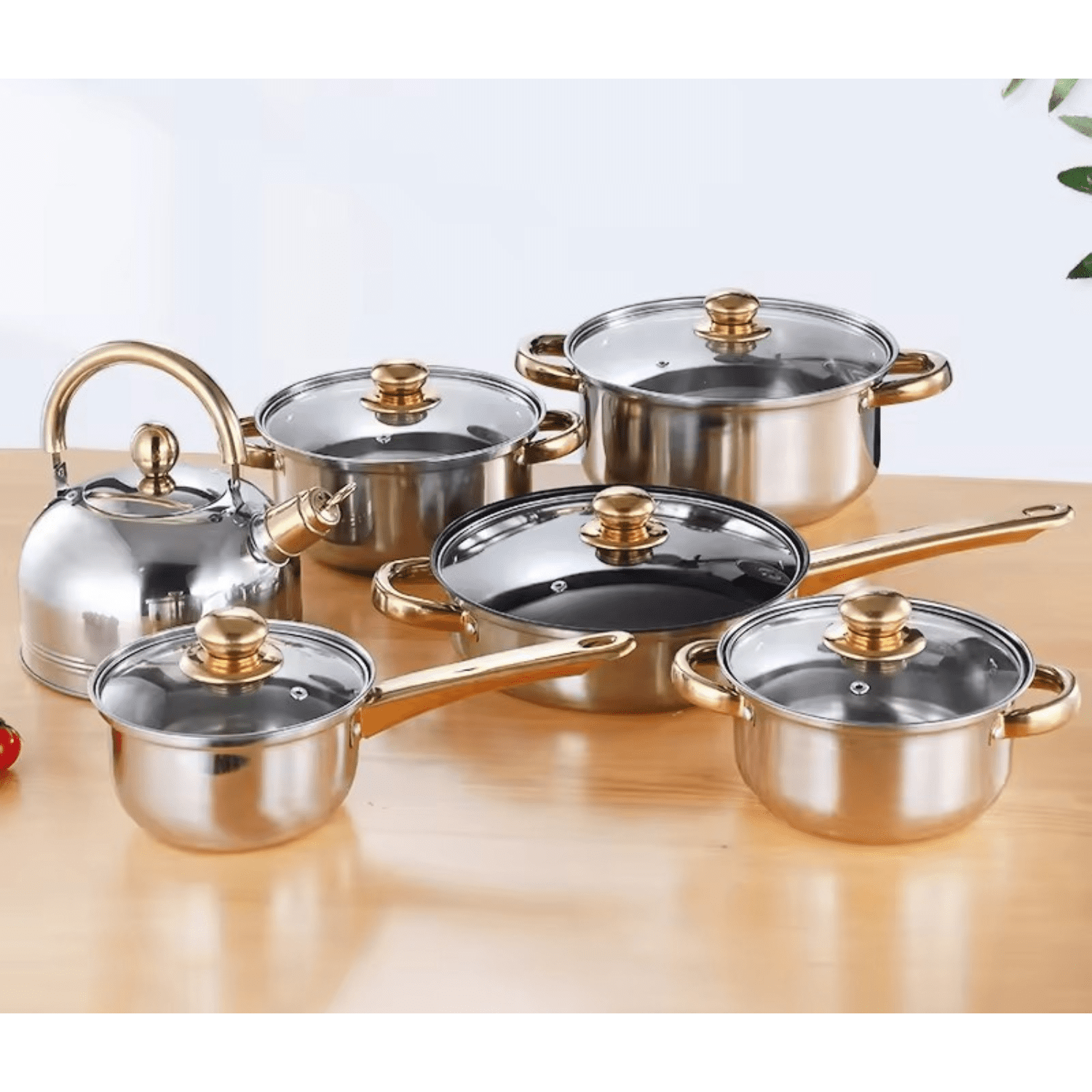 Genérico - Juego De Batería De Cocina Juego De Ollas 12 Piezas Engelberg