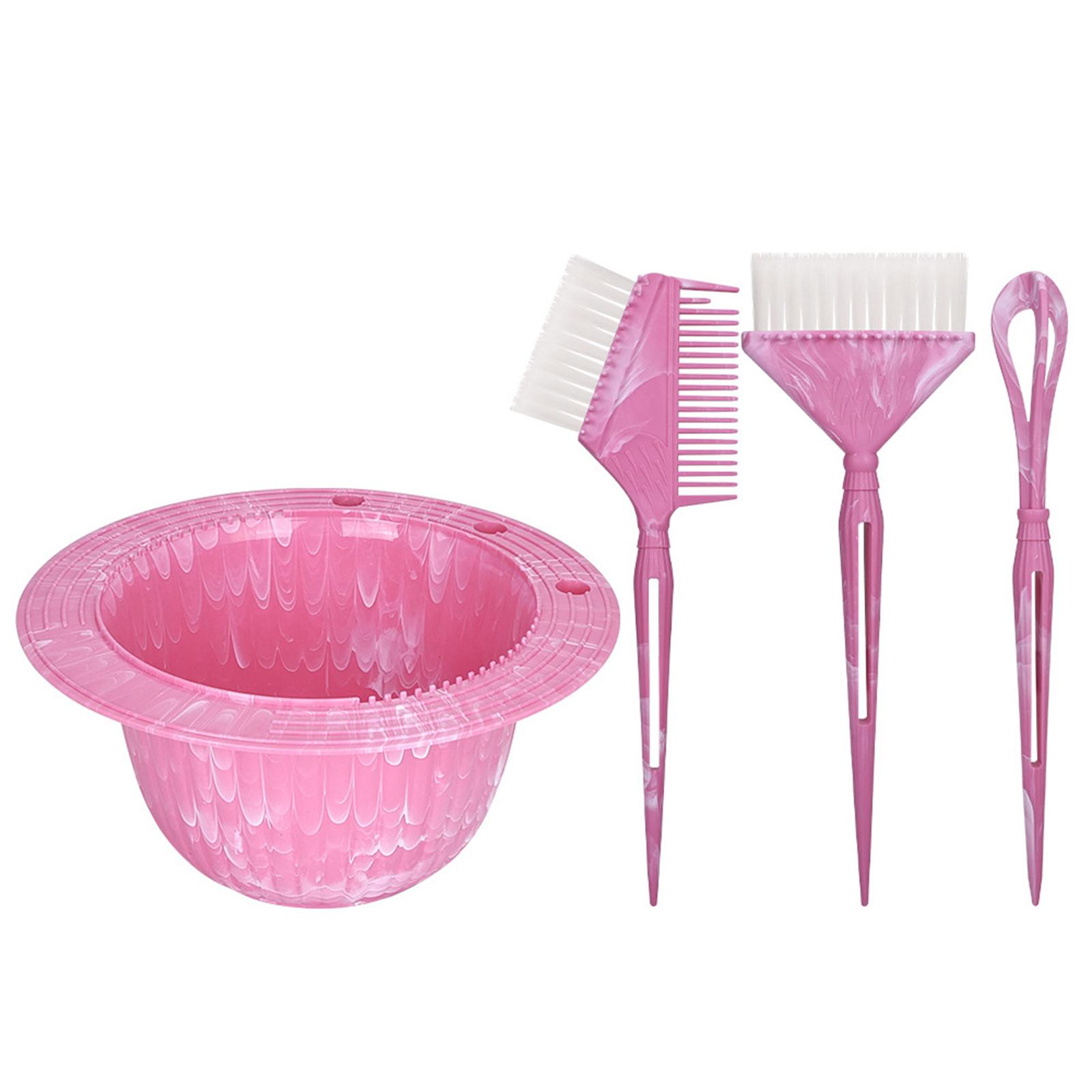 Magideal - Kit De 4 Piezas Para Teñir El Cabello, Cuenco Para Mezclar, Cepillo Para Teñir, Peine Y Agitador. Material Pp Versátil, Adecuado Para Uso Doméstico Y Rojo