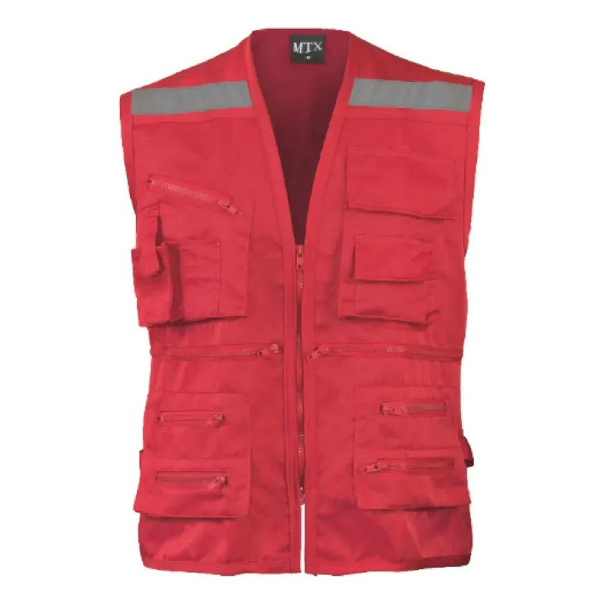 Metalfer - Chaleco Geologo Gabardina (supervisor) Rojo Talla M