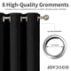 thumbnail image 4 of Juego de cortinas opacas Joydeco, 214 cm de longitud, 2 paneles, color negro, 4 of 7