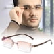 thumbnail image 4 of Gafas de presbicia con zoom inteligente y antiluz azul, sin marco y con doble luz para calle, 4 of 5