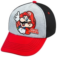 Gorra De Béisbol Nintendo Super Mario Boys De 4 A 12 Años, 100% Algodón
