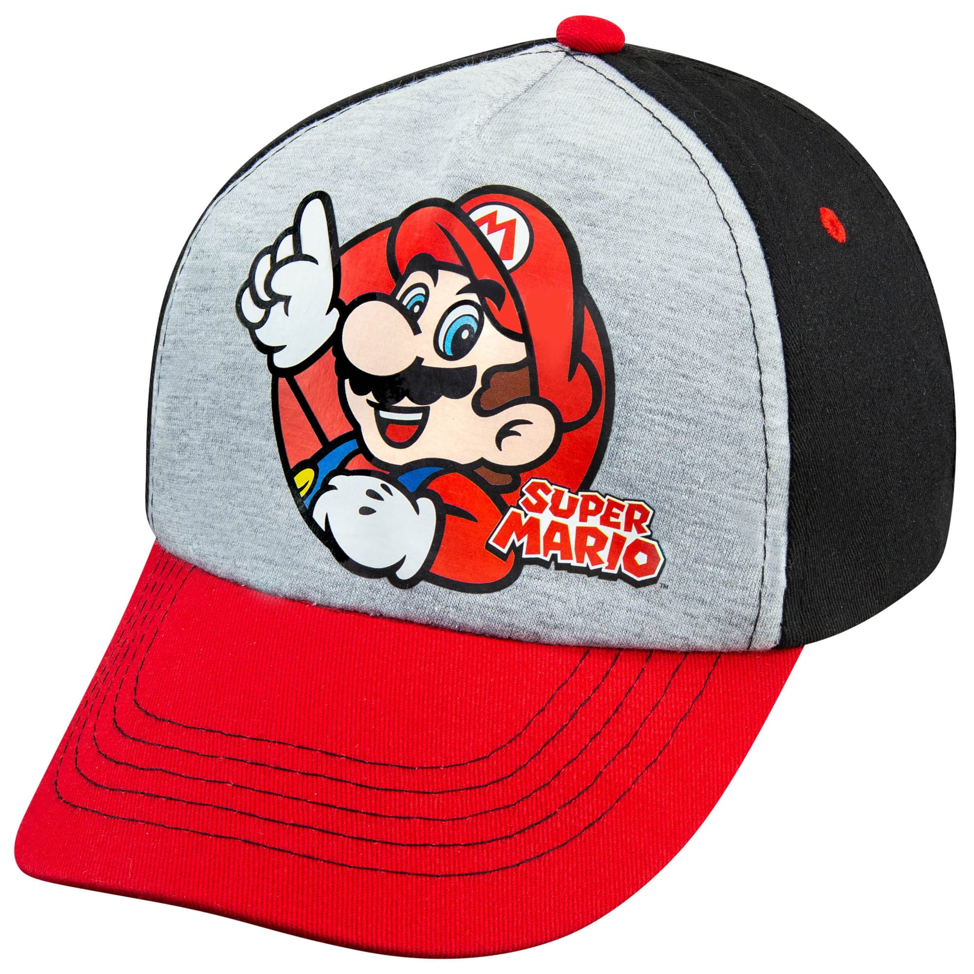 Gorra De Béisbol Nintendo Super Mario Boys De 4 A 12 Años, 100% Algodón