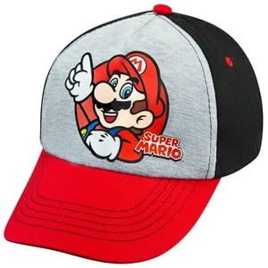 Gorra De Béisbol Nintendo Super Mario Boys De 4 A 12 Años, 100% Algodón