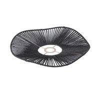 Ioensy - Cubierta De Lámpara De Cuerda De Papel Tejido, Cubierta De Lámpara Para Restaurante, Sala De Estar, Casa, Color Negro