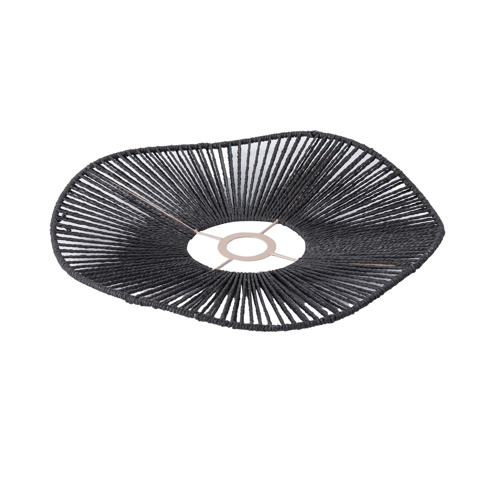Ioensy - Cubierta De Lámpara De Cuerda De Papel Tejido, Cubierta De Lámpara Para Restaurante, Sala De Estar, Casa, Color Negro