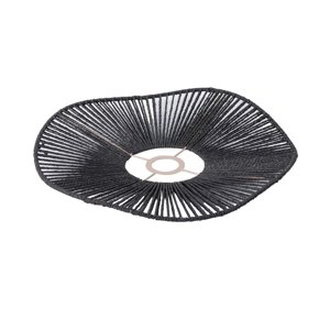 Ioensy - Cubierta De Lámpara De Cuerda De Papel Tejido, Cubierta De Lámpara Para Restaurante, Sala De Estar, Casa, Color Negro