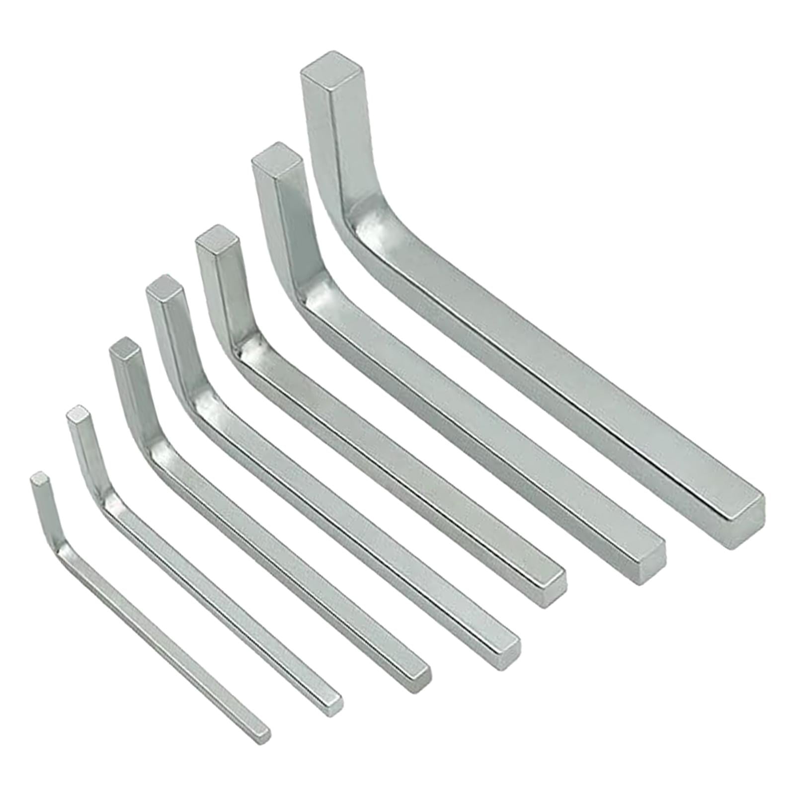 Magideal - Juego De 7 Llaves Cuadradas En Forma De L, Llave De 4 Puntas, Destornillador, Llave Cuadrada Para Materiales De Construcción, Instalación De Muebles,