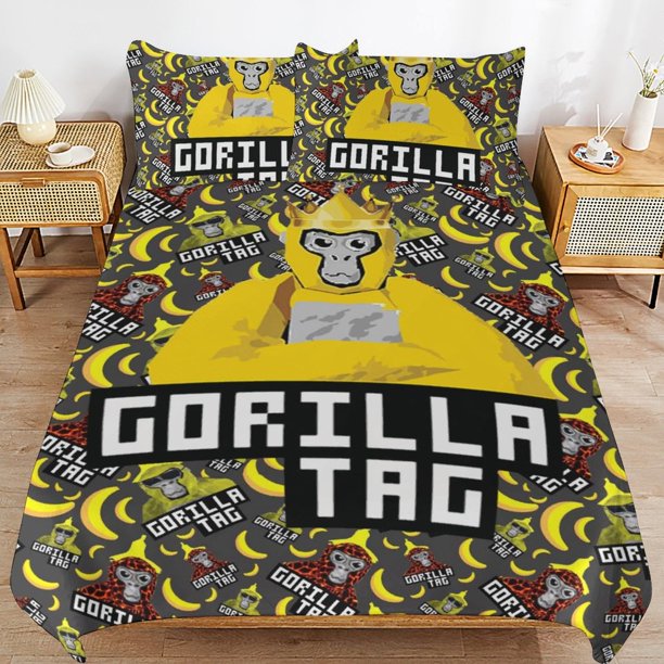 Gorilla Tag Bedding Set Duvet Cover Comfortable and Lightweight Cartoon Bedding 3 Piece Bed Set
