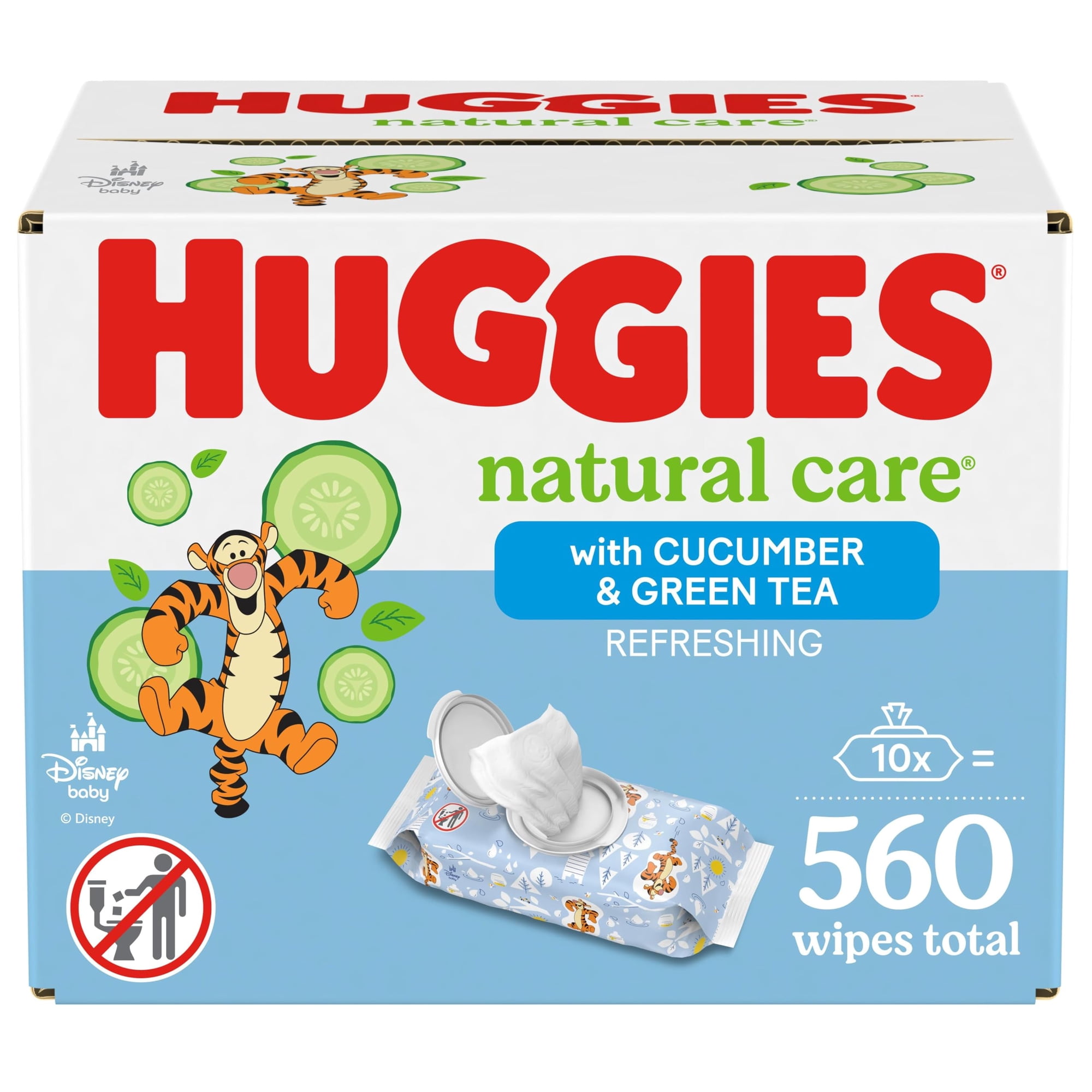 Toallitas Para Bebés Huggies Natural Care Refreshing Perfumadas 560 Unidades