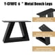 thumbnail image 4 of Patas De Mesa De Metal Trapezoidales De 6 Pulgadas De Acero Resistente Para Sofá Banco T, 4 of 6